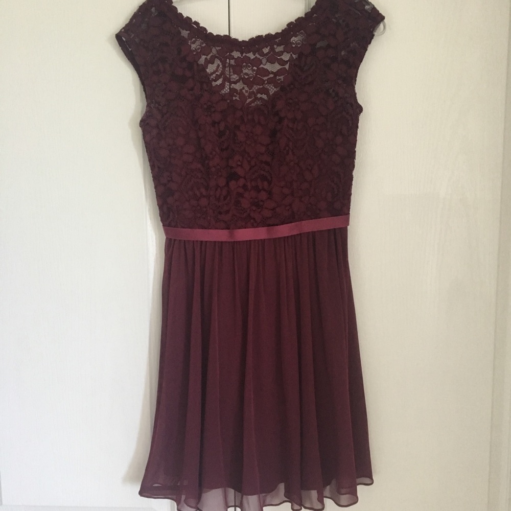Wine Bridesmaid Dress